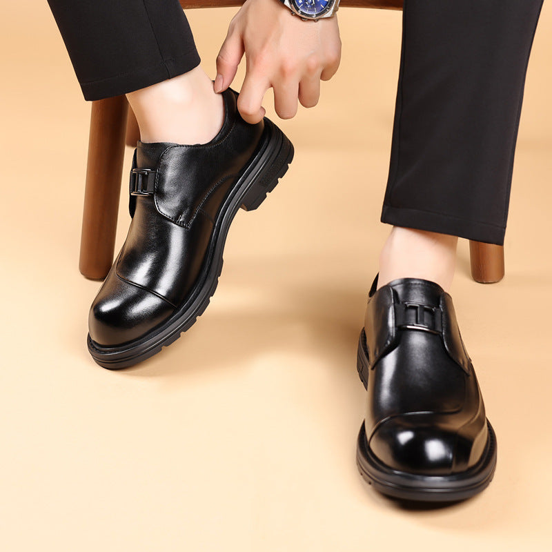 Men's Cowhide Business Genuine Formal Pumps Commuter Leather Shoes