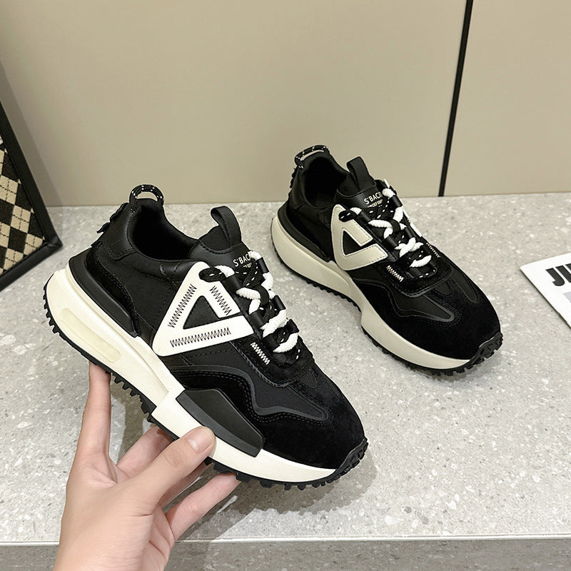 Women's White For Female Platform Height Increasing Sneakers