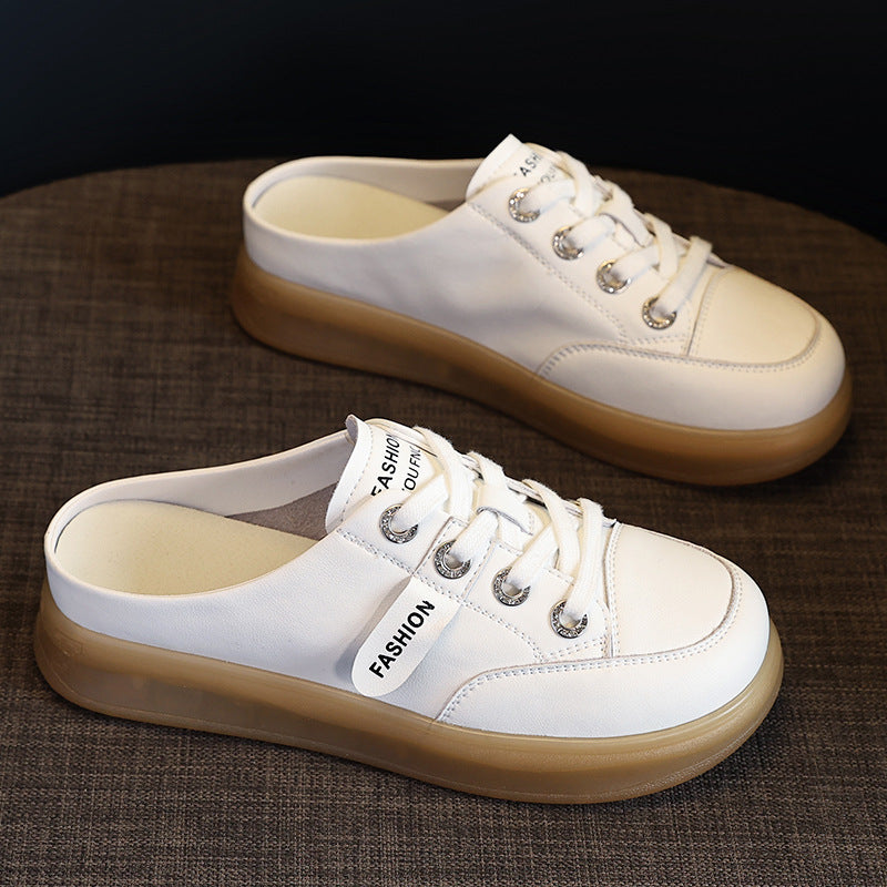 Women's Genuine Outdoor Flat Versatile White Casual Shoes