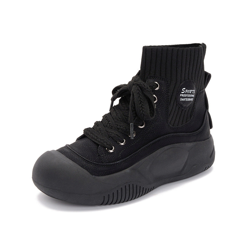 Women's Retro Daddy Elastic Flying Woven Women's Casual Shoes