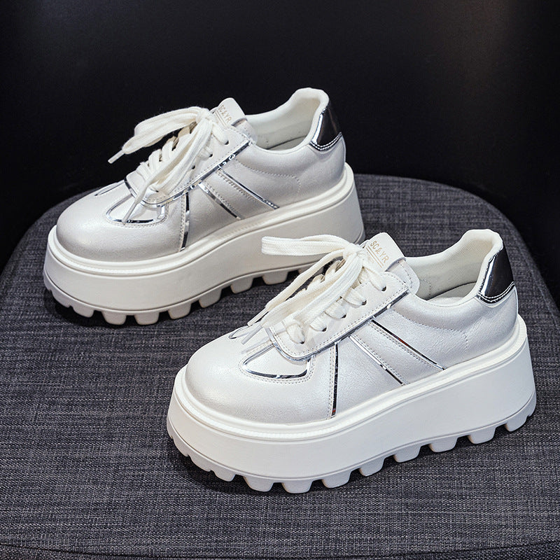 Women's Bottom Height Increasing Insole Retro Fashion Casual Shoes