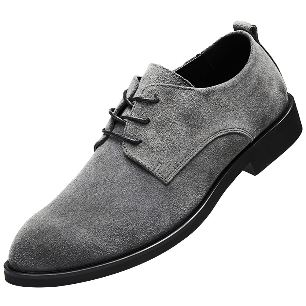 Men's Matte Derby Breathable Suede Plus Size Casual Shoes