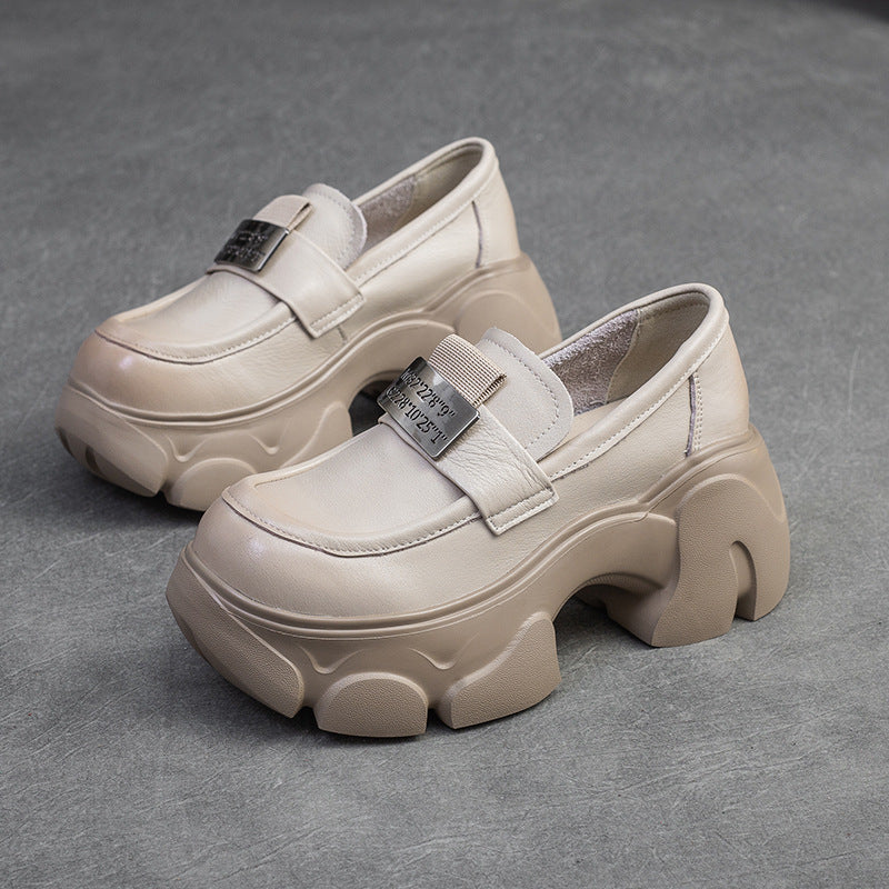 Women's Mary Jane Small Height Increased Slip-on Loafers