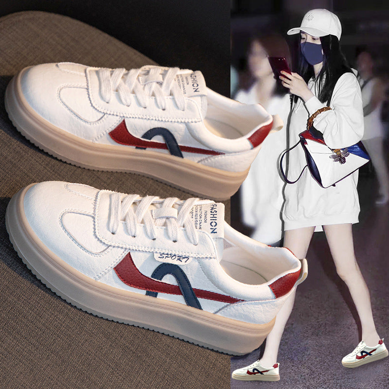 Women's White Autumn Breathable German Training Thick Casual Shoes