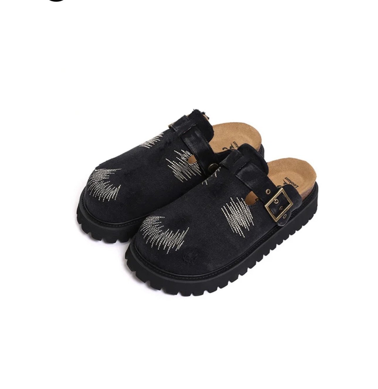 Retro Distressed Pump Couple Summer Flat Thick-soles Slippers