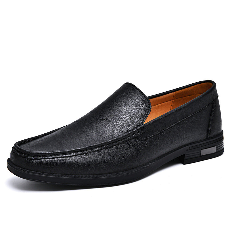 Men's Size Cowhide British White Business Formal Leather Shoes