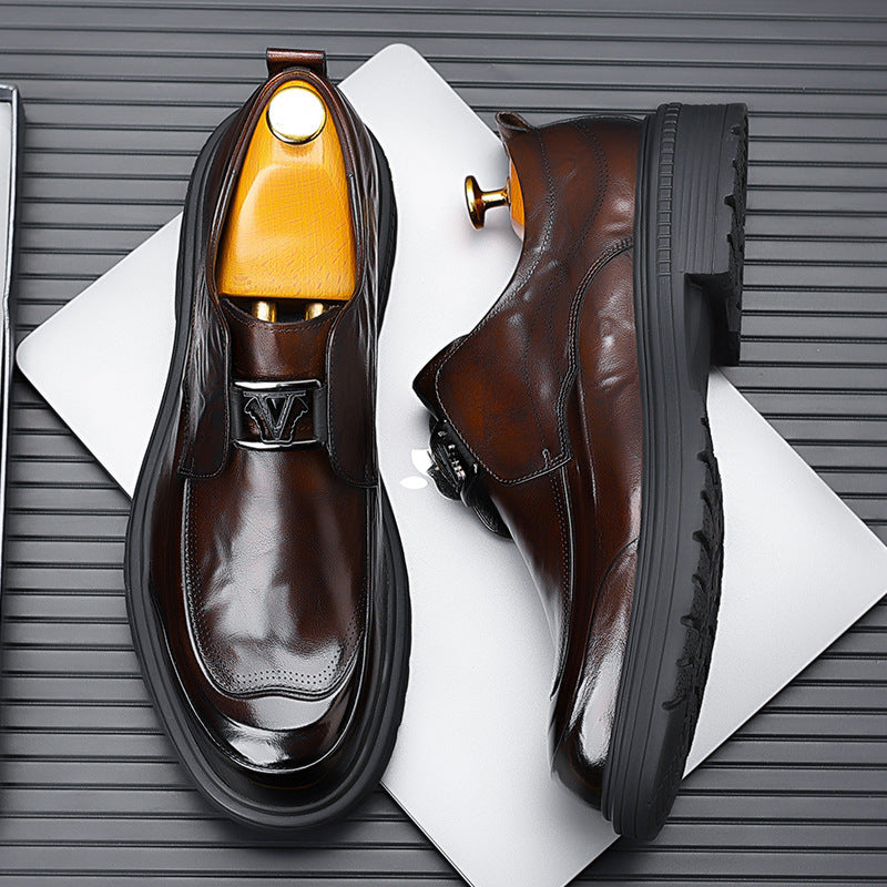 Men's Genuine Business Formal Wear Wide Feet Big Casual Shoes