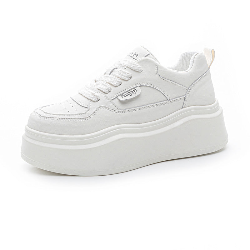 Women's Platform Muffin Spring Versatile Sports White Casual Shoes