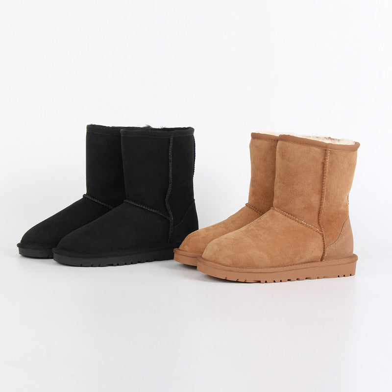 Women's Fur For Middle Tube Warm Thickened Snow Boots