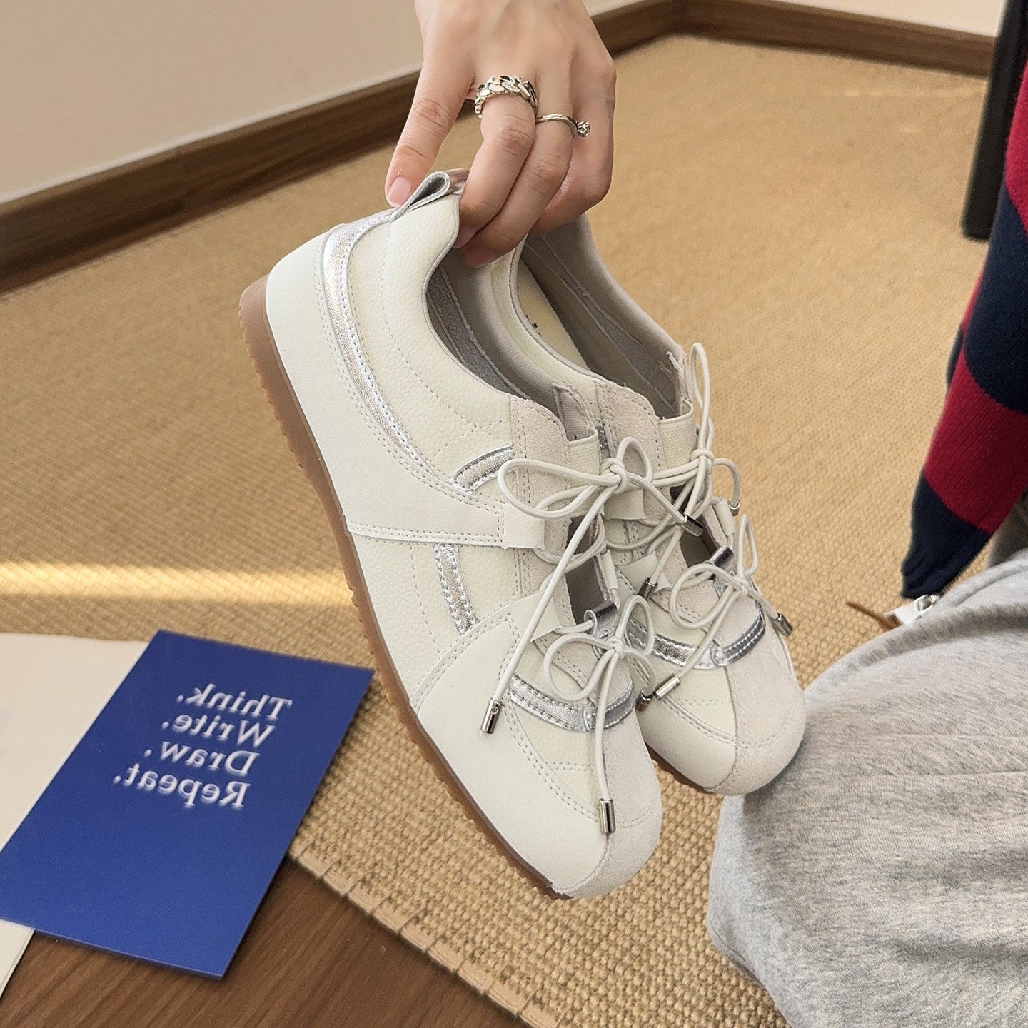Women's Series Mary Jane Low-cut Bowknot Soft Bottom Ballet Training Women's Casual Shoes