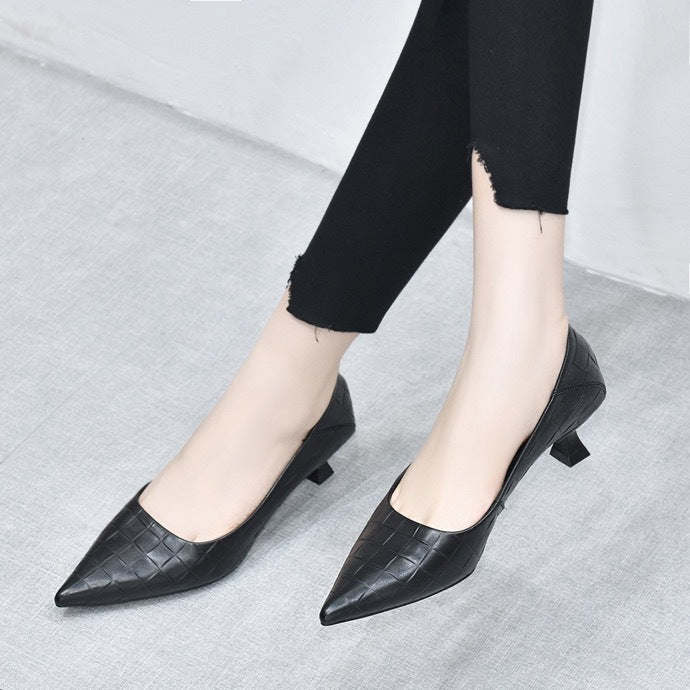 Women's Pumps Spring Genuine Pointed Toe Soft Women's Shoes