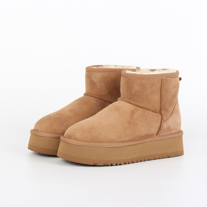 Women's Increasing Outer Wear Warm Muffin Short Snow Boots