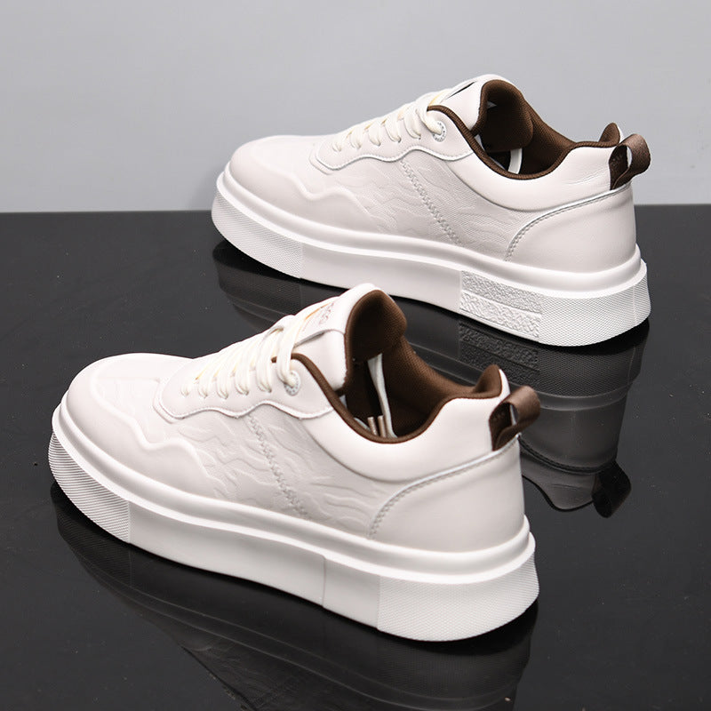Men's Thick Bottom Couple Style White Soft Casual Shoes