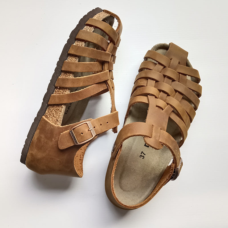 Women's Roman Outside The Island Wrapped Woven Sandals