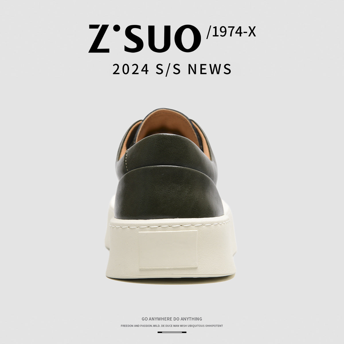 Men's Korean Style Simple Thick Fashionable White Casual Shoes