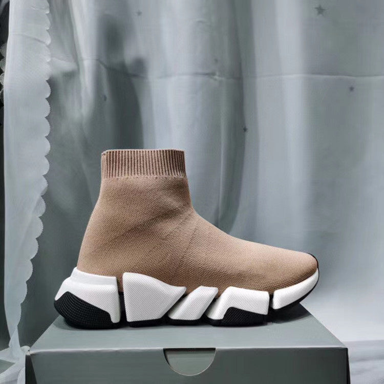Women's & Men's High Version Straight Comfortable Sock Knitted Casual Shoes