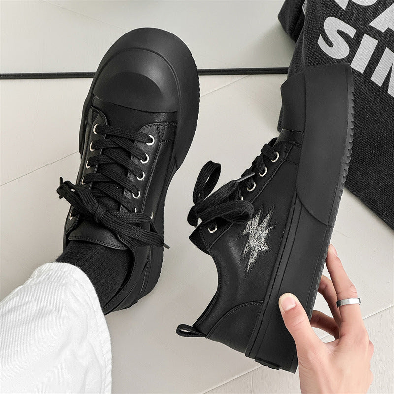 Men's Niche Design Versatile Mickey Big Head Leather Shoes