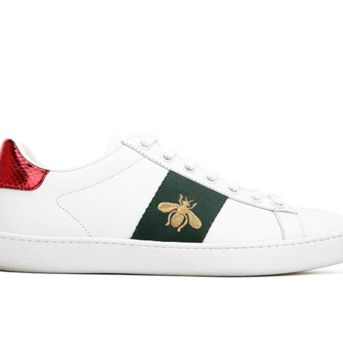 Women's & Men's Bee White Genuine Embroidered Couple Sports Casual Shoes