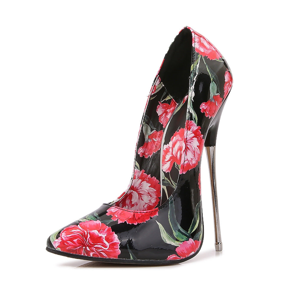 Plus Size Stiletto Performance Nightclub Stewardess Uniform Women's Shoes