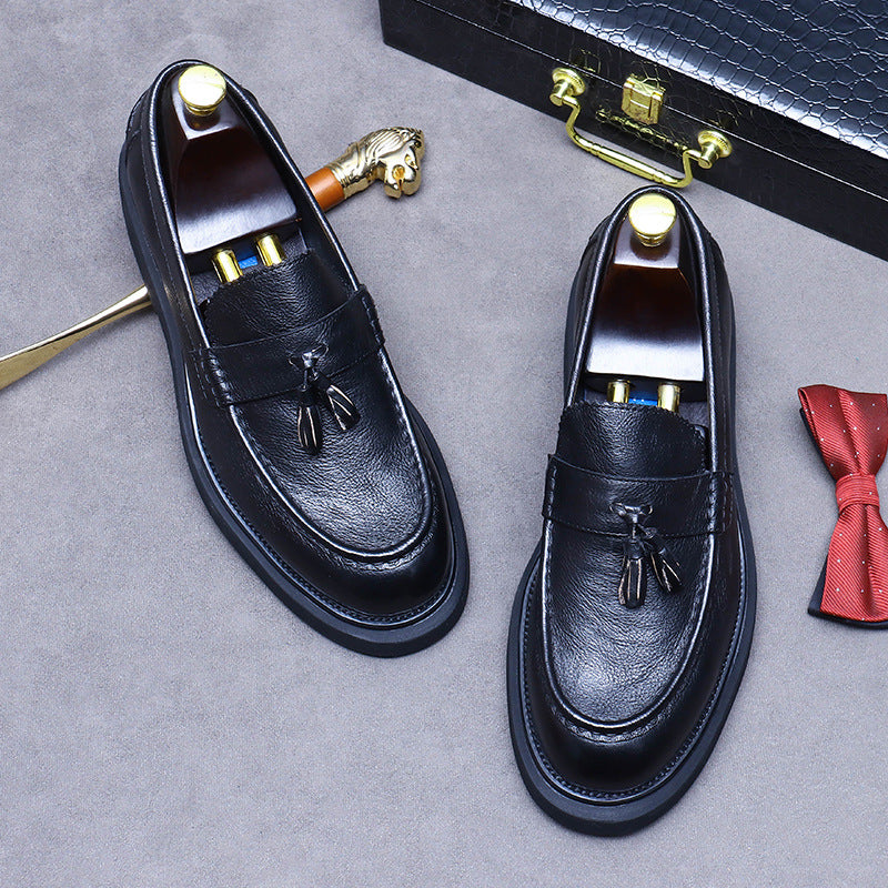 Men's Promotion Head Business Soft Platform British Leather Shoes