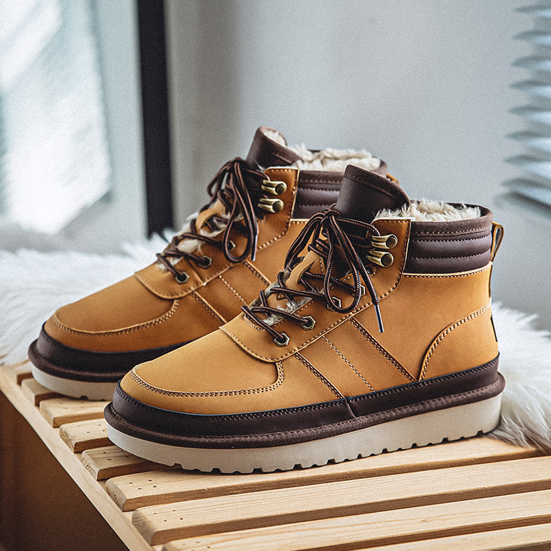 Men's Martin Fleece-lined Thickened Northeast British Retro Snow Boots