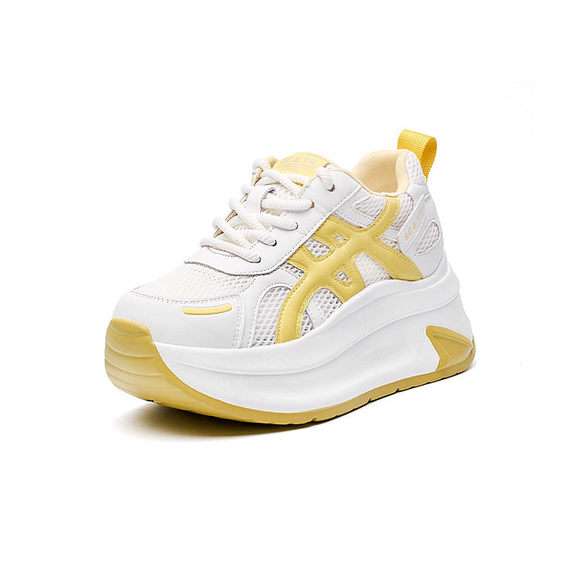 Women's Breathable White For Flat Skateboard Hollow Casual Shoes