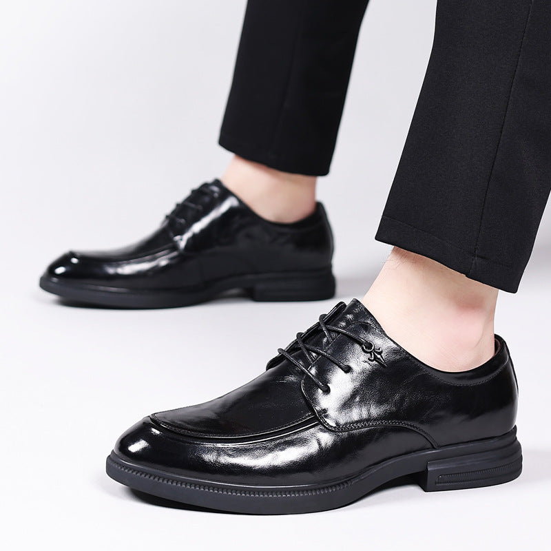 Men's Formal Wear British Trend Breathable Soft Leather Shoes