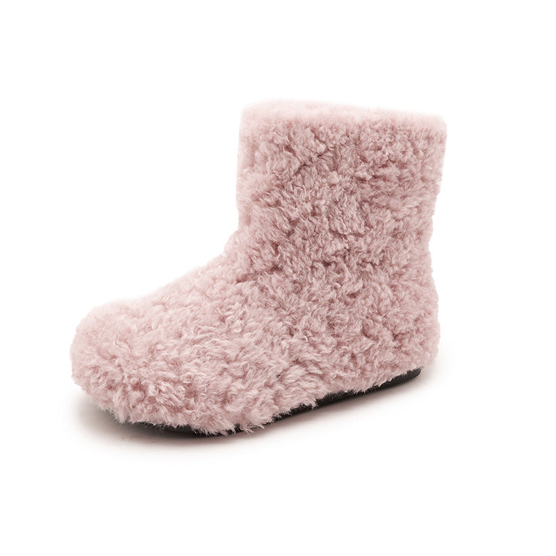 Women's Height Increasing Insole Warm Winter Fleece-lined Fluffy Short Women's Snow Boots