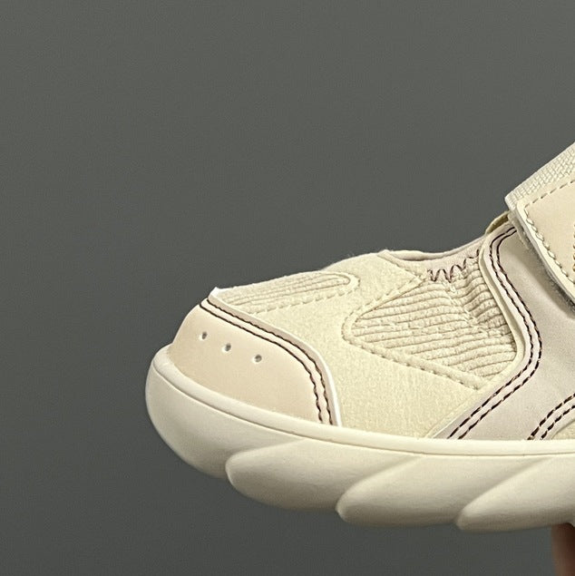 Children's Cow Mary Jane Mesh Stitching Velcro Kid's Sandals