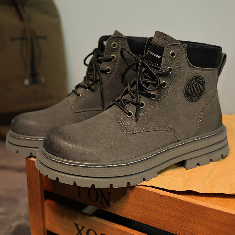 Men's Winter British Style Middle Top Working Boots