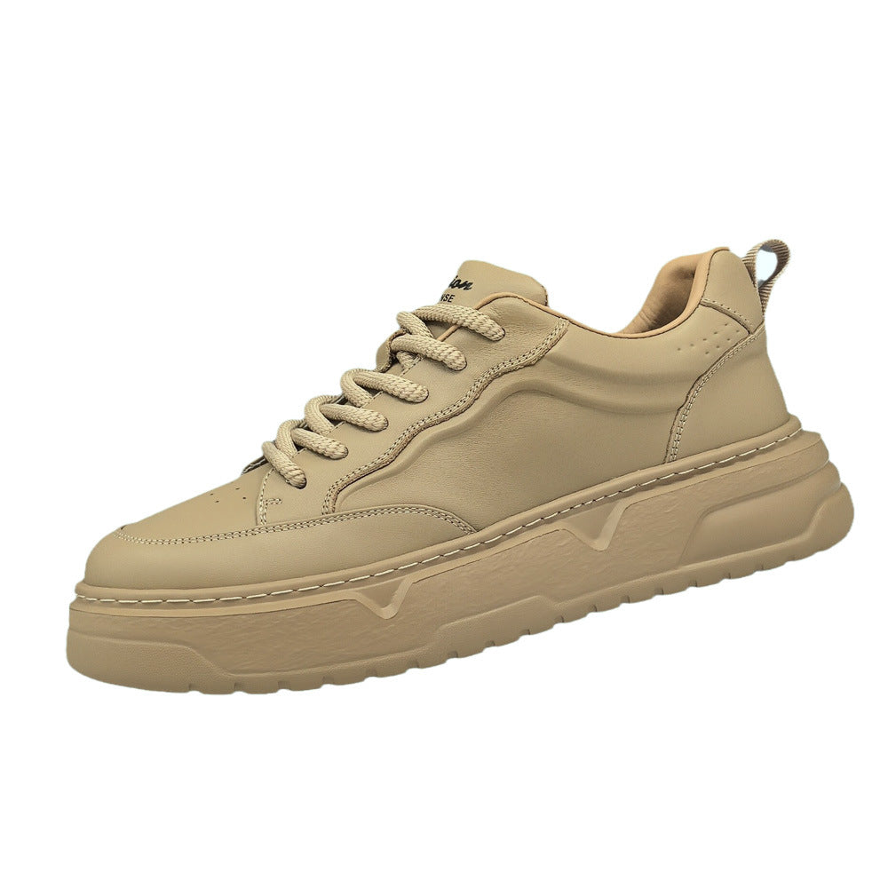 Men's First Layer Cowhide Board Fashionable Top Sneakers