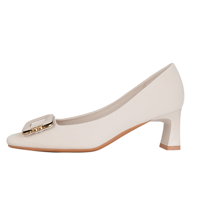 Women's Pumps Chunky Square Toe Dress Comfortable Women's Shoes