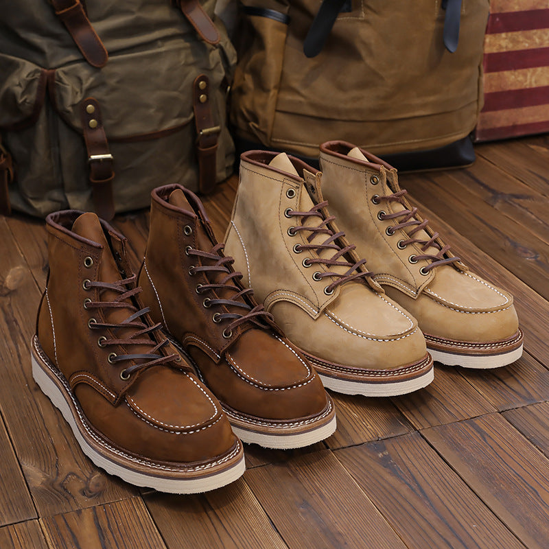 Men's American Retro Desert Duck Hunting Motorcycle Boots
