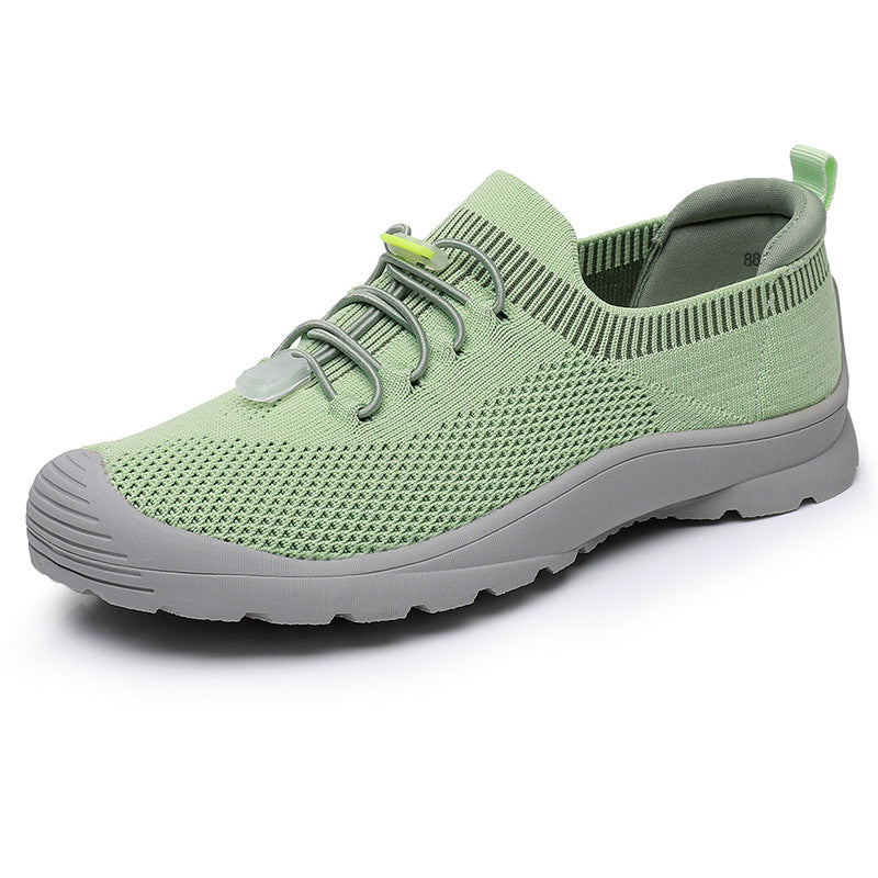 Summer Mesh Surface Soft Bottom Breathable Mom Hollow Casual Shoes