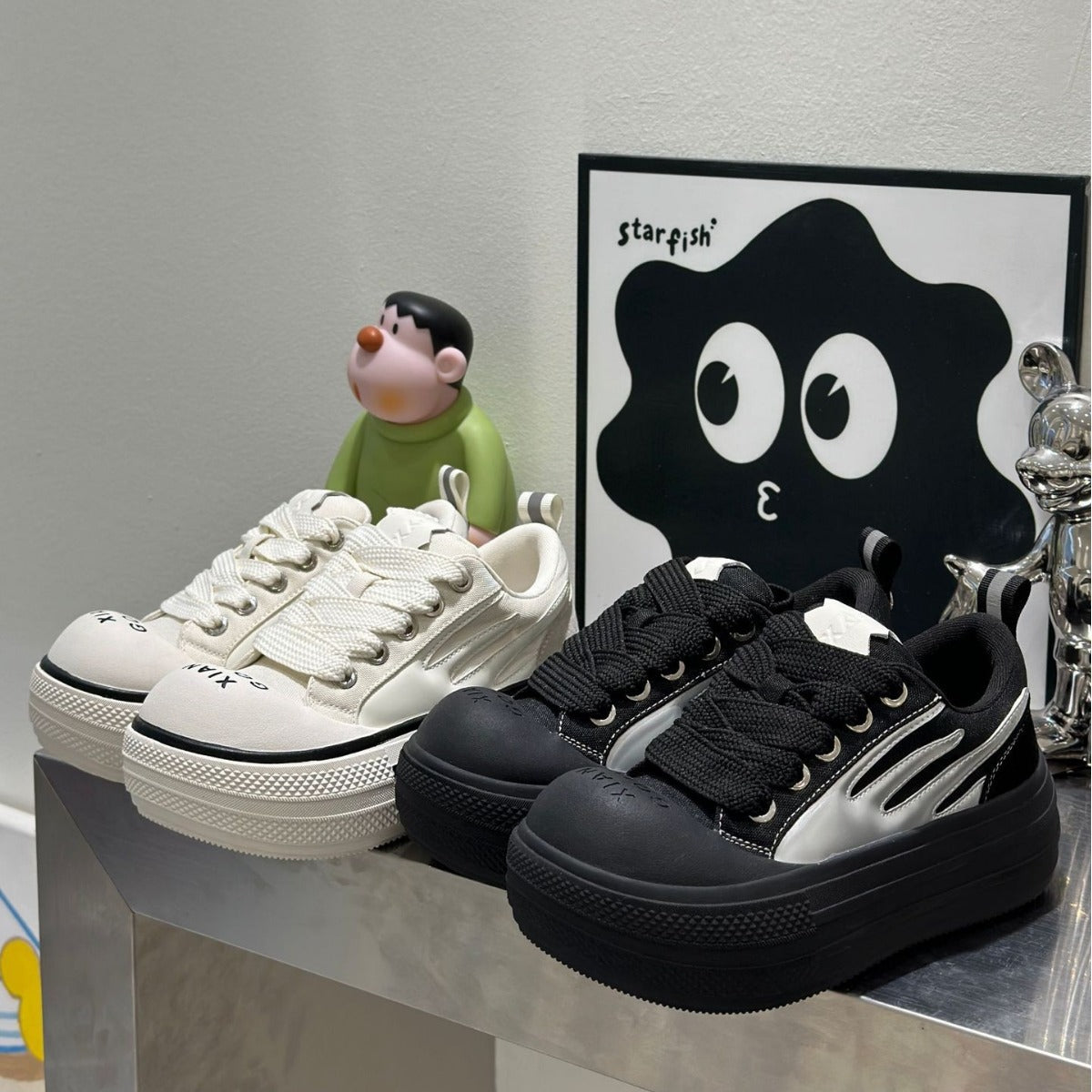 Raccoon Cotton Candy Big Head Female Summer Punk Niche Casual Shoes
