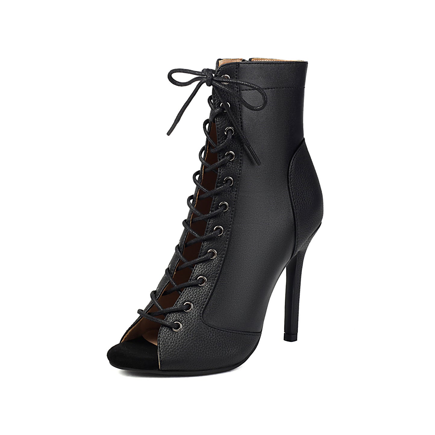 High Sexy Ankle Stiletto Dancing Plus Women's Leather Boots