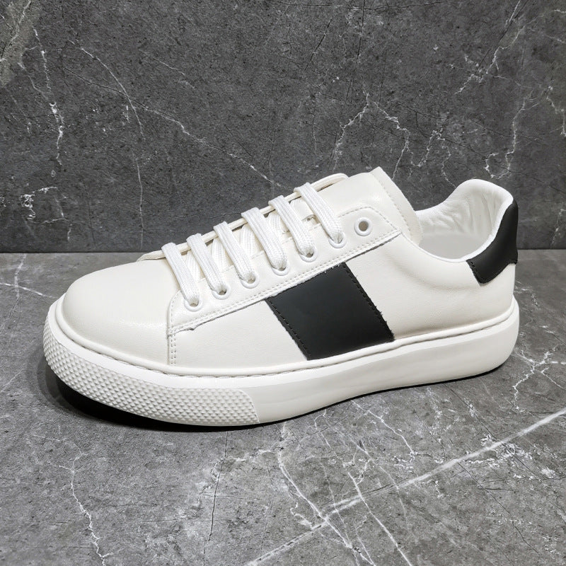 Men's Cowhide European Goods Versatile Breathable Soft Sneakers