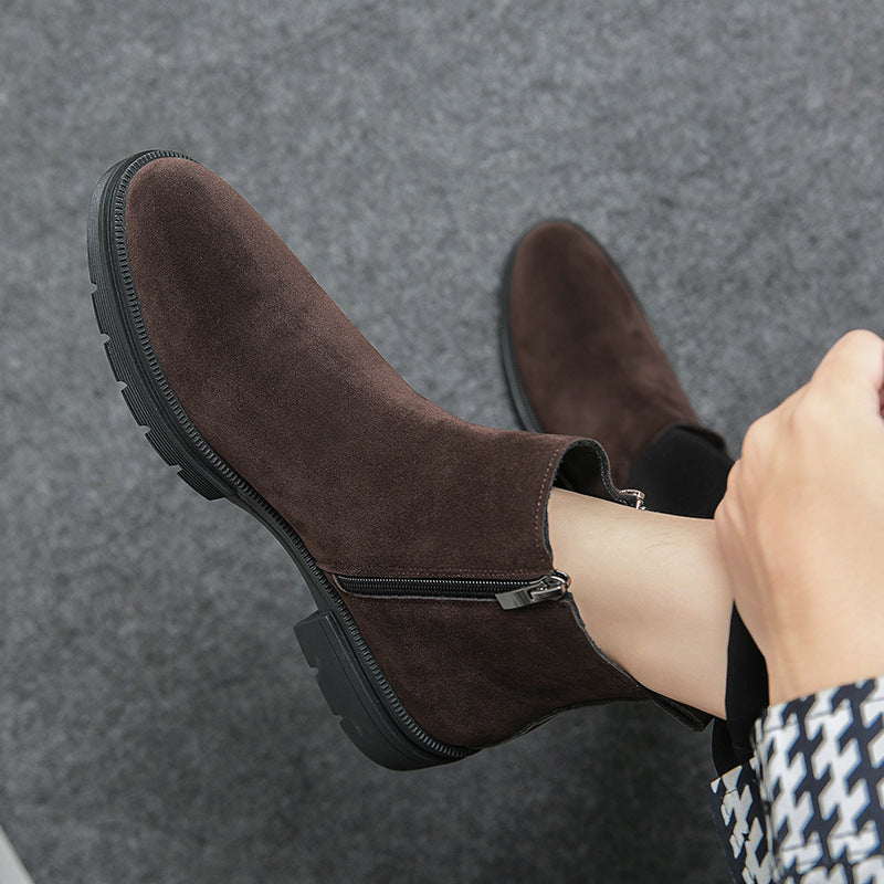 Men's Plus Size Solid Color Chelsea Fashion Boots