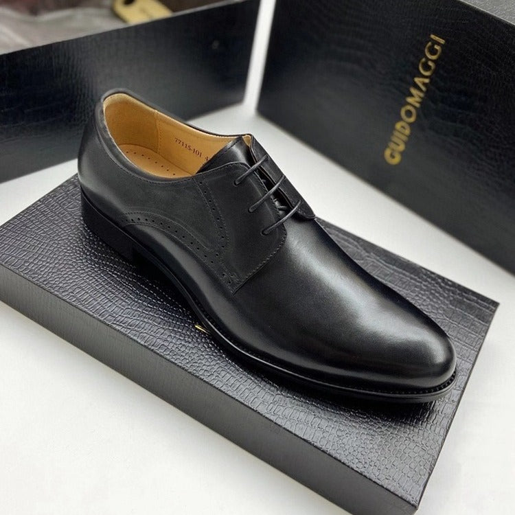Men's Italian First Layer Cowhide British Business Leather Shoes