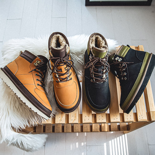 Men's Martin Fleece-lined Thickened Northeast British Retro Snow Boots