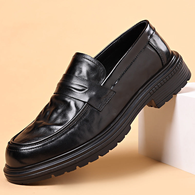Men's First Layer Cowhide Autumn Business Genuine Leather Shoes