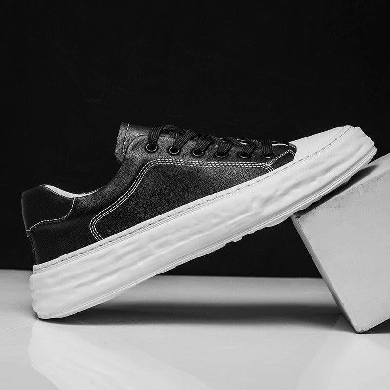 Men's Genuine Cowhide Board Versatile Single-layer Live Casual Shoes