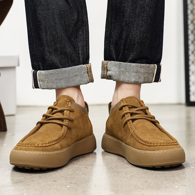 Men's Retro Easy Matching Suede Soft Bottom Personality Sneakers