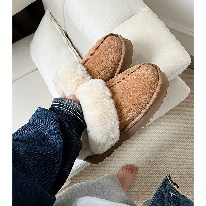 Women's Star Sheep Fur Integrated Wool Fashion Outerwear Slippers