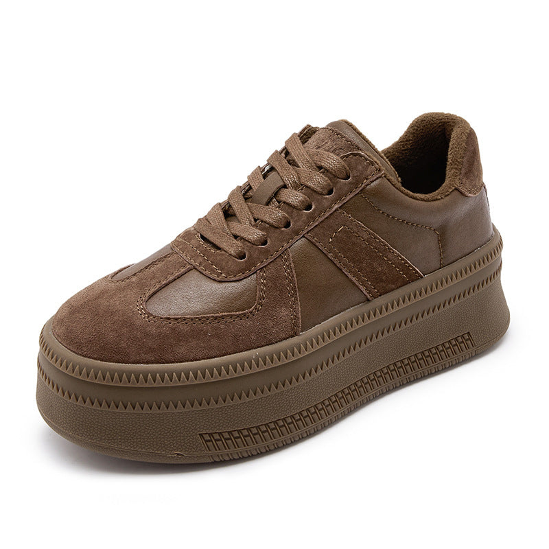 Women's Genuine Retro Fleece-lined Warm Raise The Casual Shoes