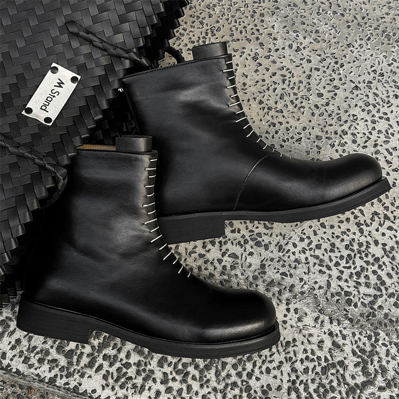 Men's Chelsea Thick Sole Height Increasing Worker Boots