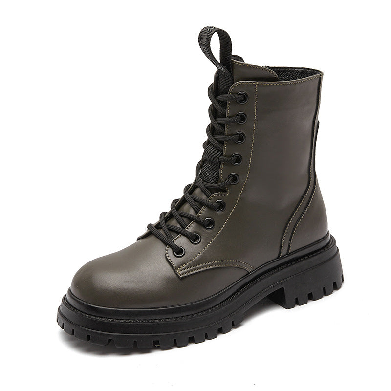 Women's Martin Platform British Style Elevator Wild Boots