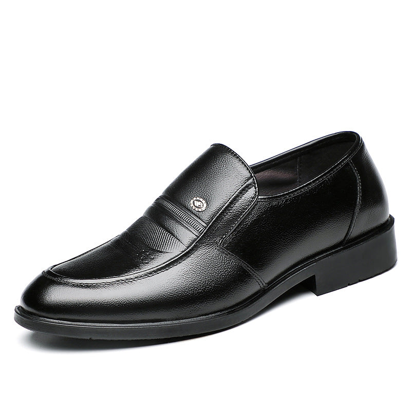 Men's Spring Genuine Business Formal Wear Slip-on Leather Shoes