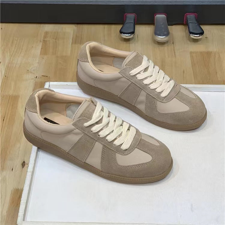 White Female Niche Board Super Soft Leather Shoes