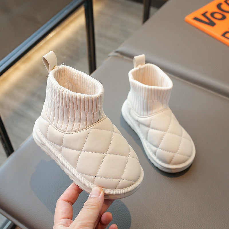 Children's Cotton Short Fleece-lined Boy Thickened Warm Kid's Snow Boots